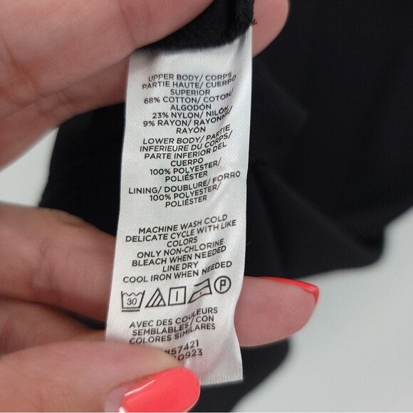 Ann Taylor Factory Floral Lace Dress Black Fit Flare Party Wedding Cocktail NWT - Picture 10 of 13